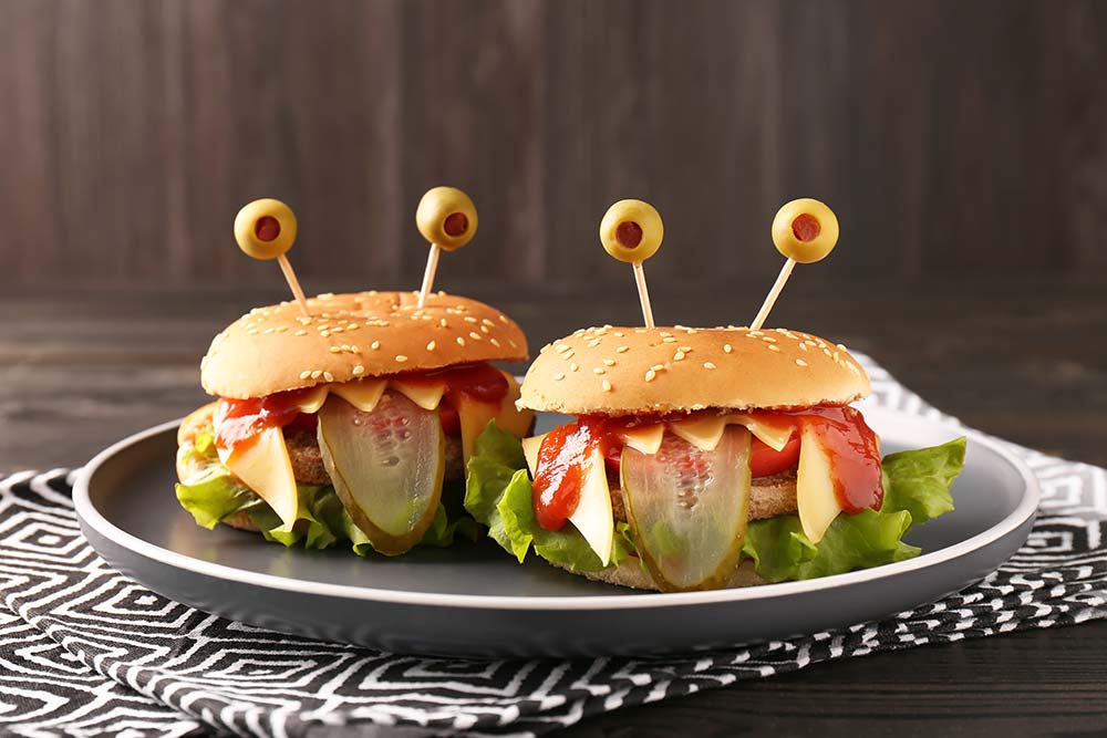 Proste dania na haloween - hamburgery
